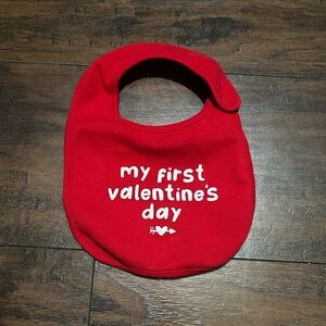 Carter's Red Valentine's Day Bib